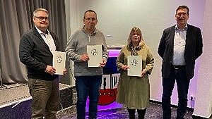 v.l.n.r. Herr Andreas Hartmann, Herr Thomas Hucht,, Frau Manuela Papke, Herr Dirk Ulrich
