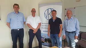 20210629 Besuch bei WTD 41 Trier v.l.n.r. Sebastian Weber, Stefan Tittes-Deblon, Rainer Schönhofen, Steffen Espig