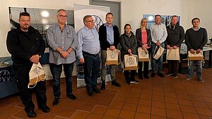 V. l.: Thomas Mayer-Wolf, Malte Ehlers, Thorsten Schönfeld, Michael Freitag, Gerd Gosau, Jörg Hansen, Peter Maschmeyer