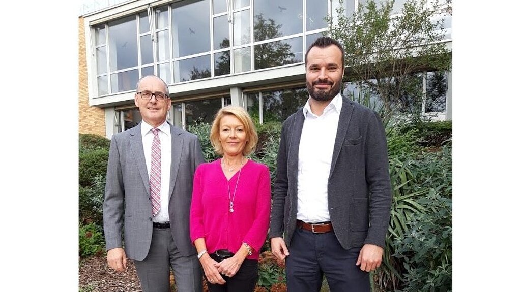 Treffen in Mannheim 2019 - Dr. Hans Liesenhoff mit Karin Voit und Christian Essig Treffen in Mannheim 2019 - Dr. Hans Liesenhoff mit Karin Voit und Christian Essig