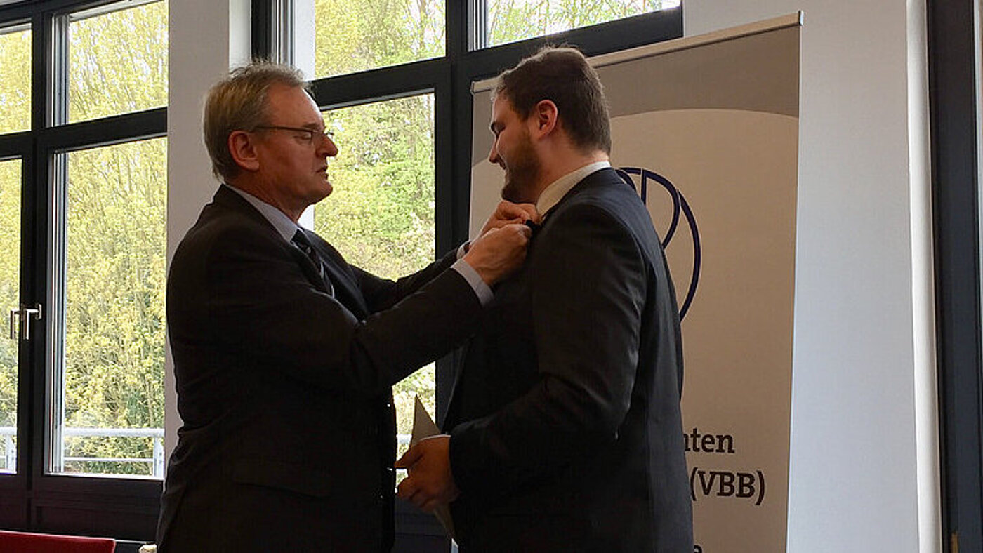 Frühjahrssitzung VBB-Bundesvorstand 2018 - Ehrung Timo Blum