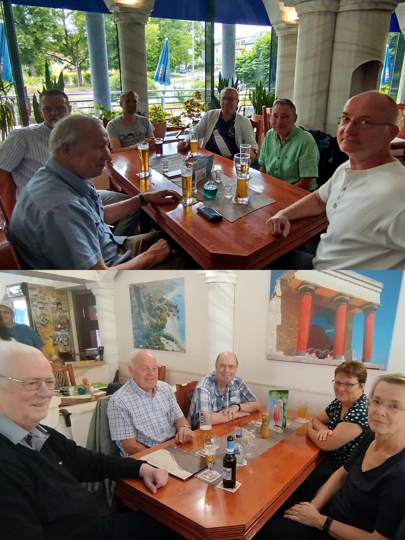Sommerfest in Strausberg Pensionäre und aktive Kolleginnen und Kollegen im Gespräch