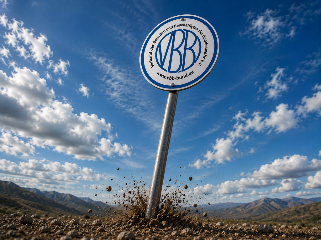 VBB Straßenschild - Wir beziehen Position