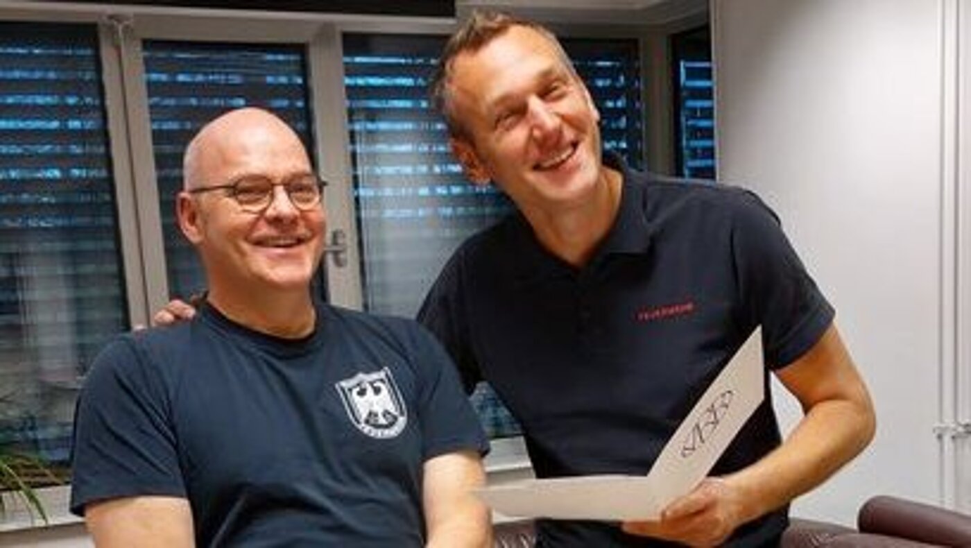 Mitgliederehrung Herr Gumm und Herr Veit Mitgliederehrung