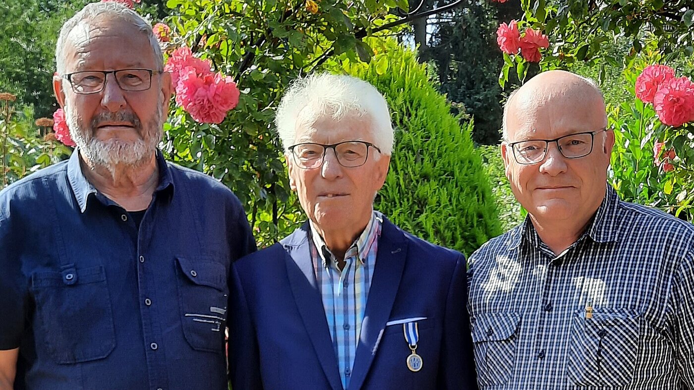 20250815_HombergEfze v.l.n.r.: Helmut Koch, Manfred Schnitzmeier, Elmar Menne 20250815_HombergEfze