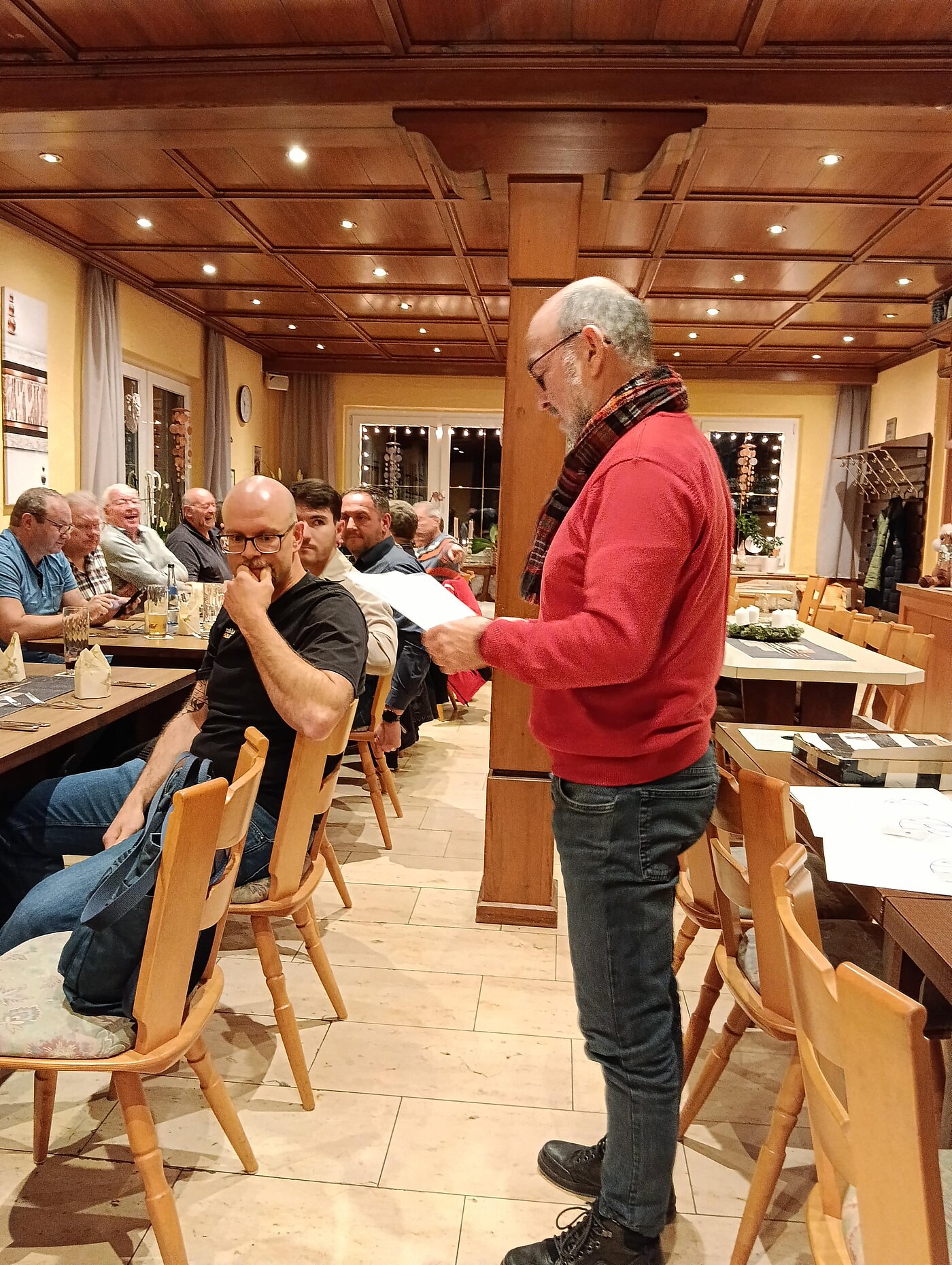 VBB Kassenwart Bernhard Gabler bei seinem Kassenbericht VBB- StOGrp Stetten a.k.M.