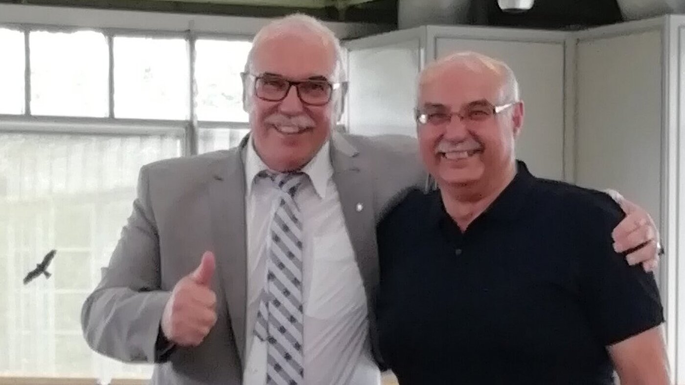 Bereichsmitgliederversammlung Bereich IX, Jakob Milles und Erwin Gallas Bereichsmitgliederversammlung Bereich IX, Jakob Milles und Erwin Gallas